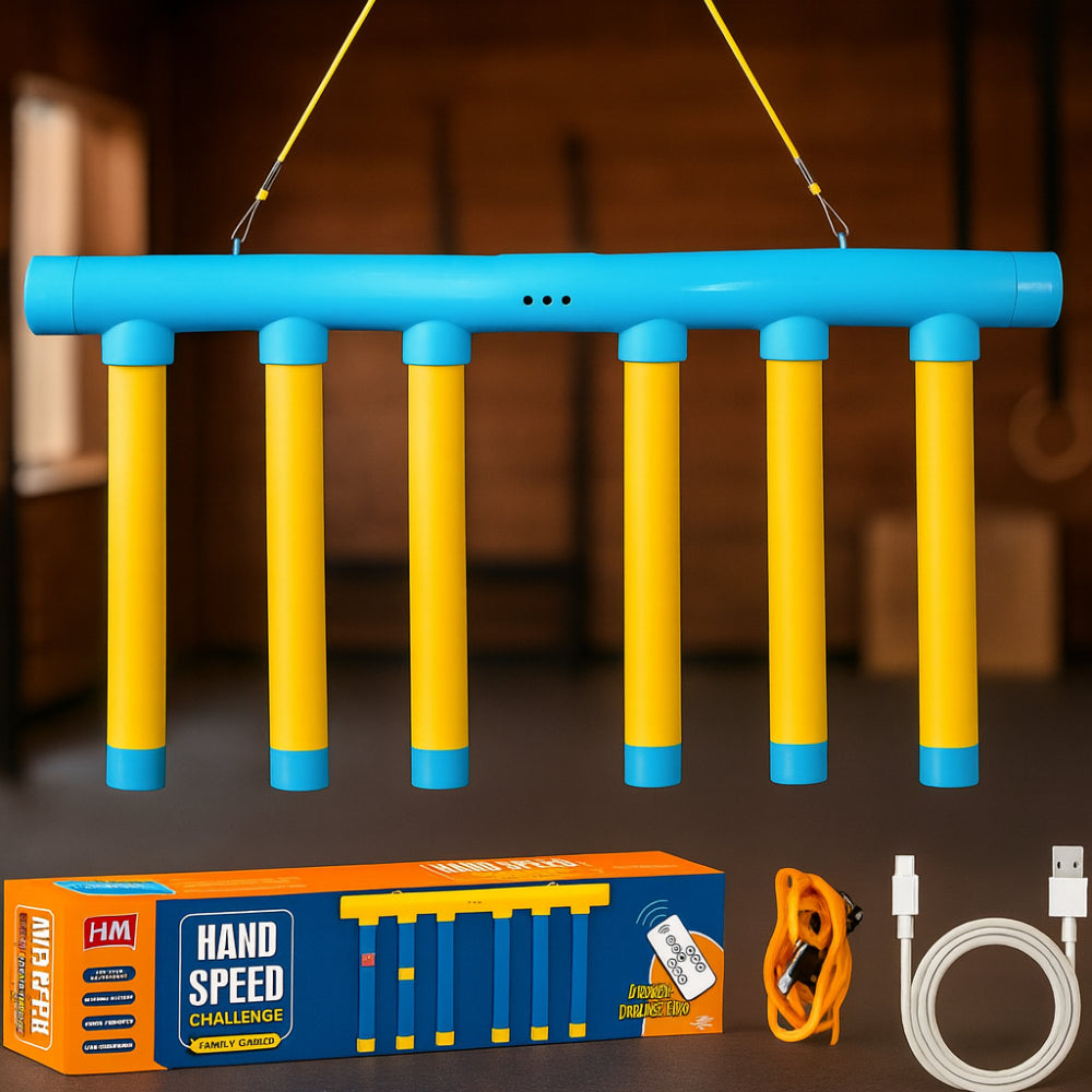 Kids Reflex Reaction Game Falling Stick Catch Trainer Hand Speed Challenge USB Rechargeable Indoor Game with Adjustable Speed Levels