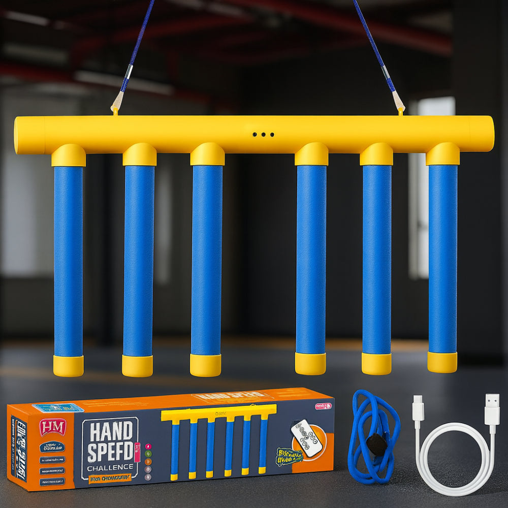 Kids Reflex Reaction Game Falling Stick Catch Trainer Hand Speed Challenge USB Rechargeable Indoor Game with Adjustable Speed Levels