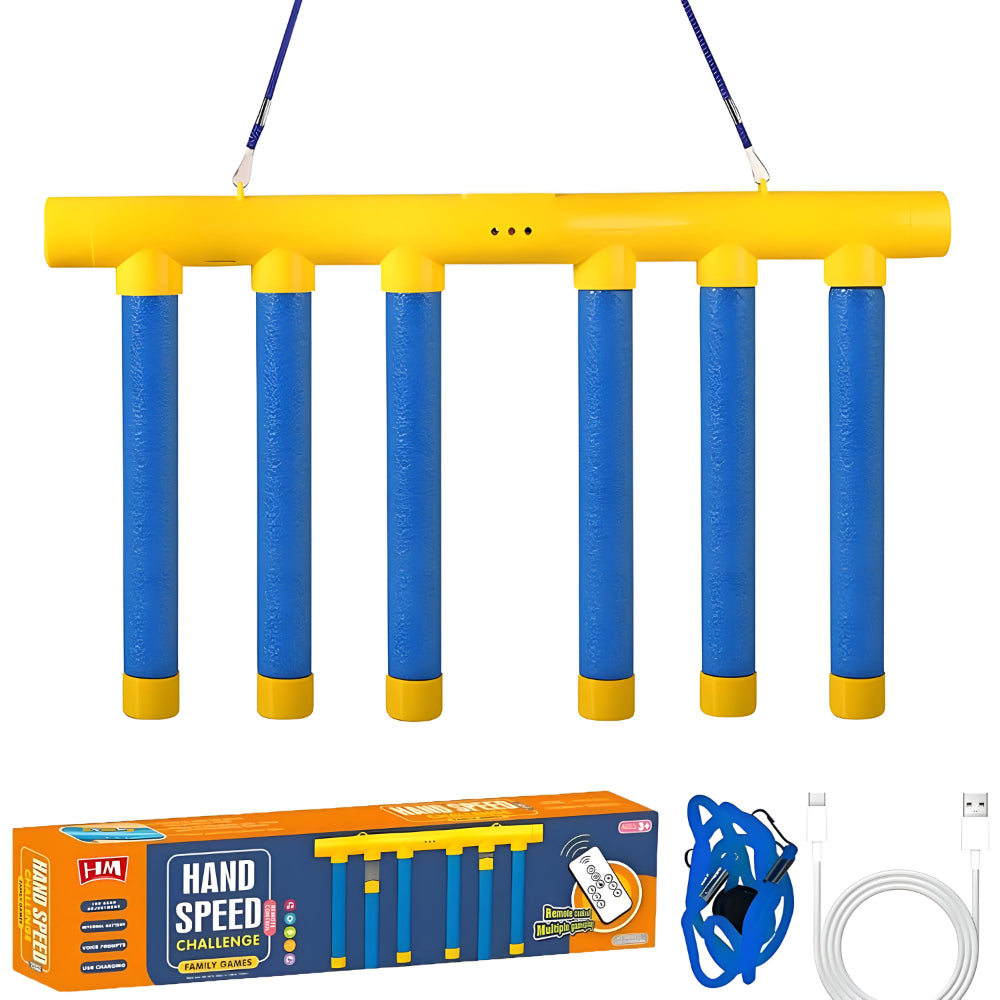 Kids Reflex Reaction Game Falling Stick Catch Trainer Hand Speed Challenge USB Rechargeable Indoor Game with Adjustable Speed Levels