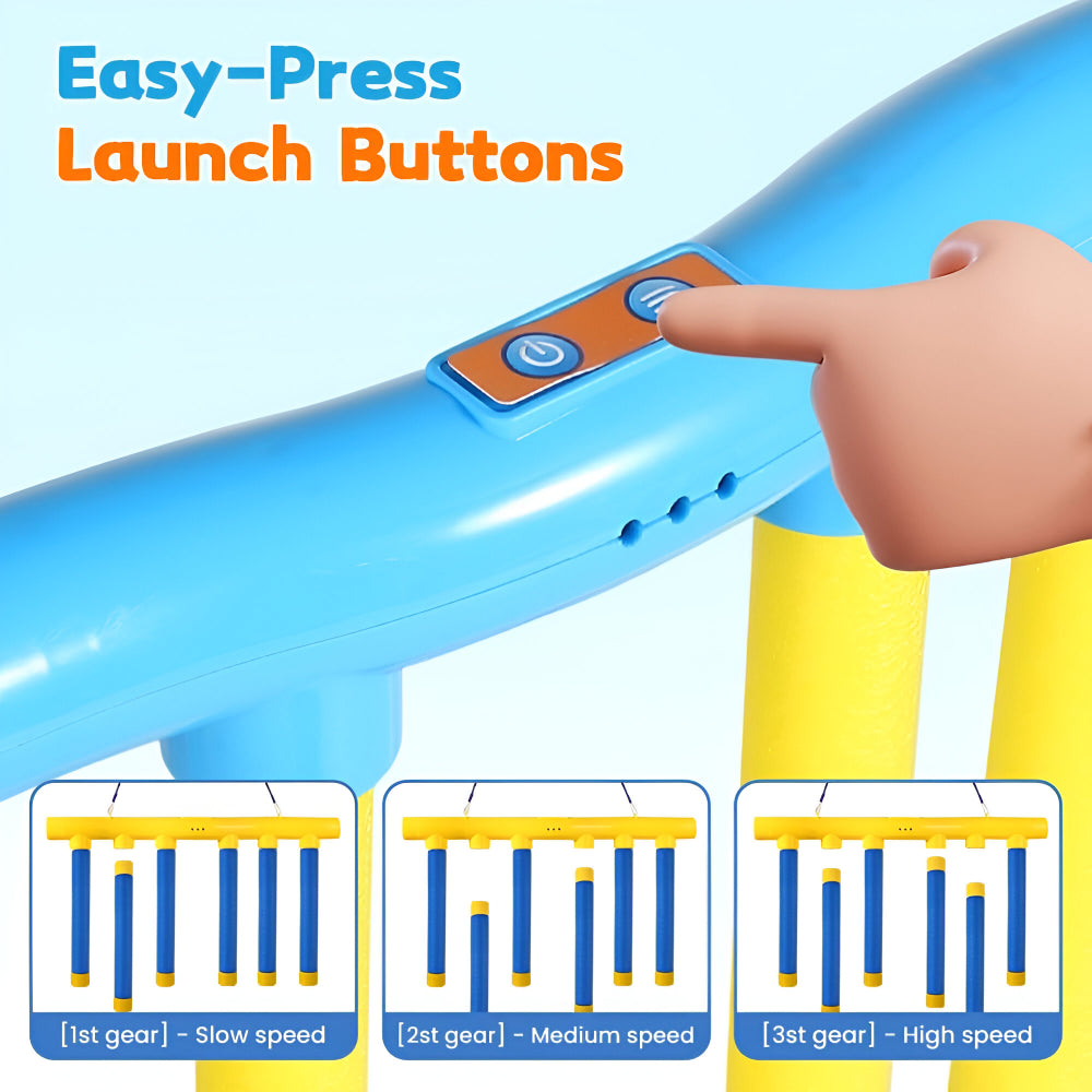 Kids Reflex Reaction Game Falling Stick Catch Trainer Hand Speed Challenge USB Rechargeable Indoor Game with Adjustable Speed Levels