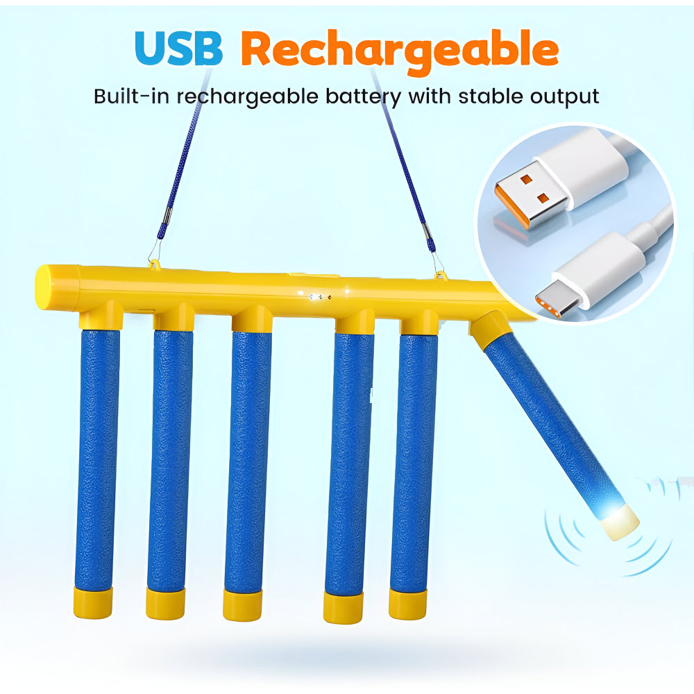 Kids Reflex Reaction Game Falling Stick Catch Trainer Hand Speed Challenge USB Rechargeable Indoor Game with Adjustable Speed Levels
