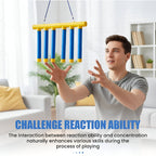 Kids Reflex Reaction Game Falling Stick Catch Trainer Hand Speed Challenge USB Rechargeable Indoor Game with Adjustable Speed Levels