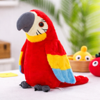 Interactive Talking Parrot Plush Toy Voice Repeat Stuffed Animal Speech Learning Toy for Kids Battery Operated