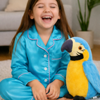 Interactive Talking Parrot Plush Toy Voice Repeat Stuffed Animal Speech Learning Toy for Kids Battery Operated