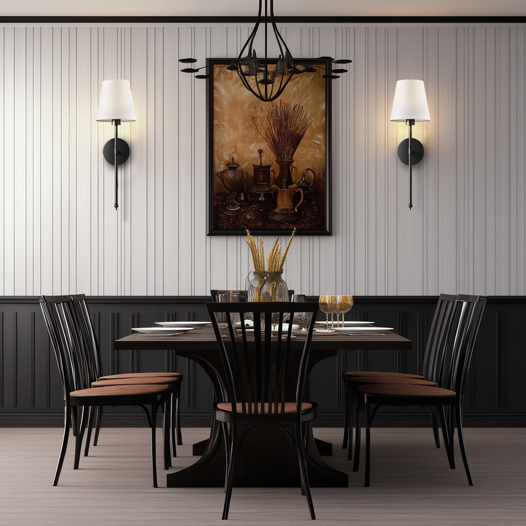 Cordless Rechargeable Wall Sconce 2 Pack LED Light with Fabric Shade