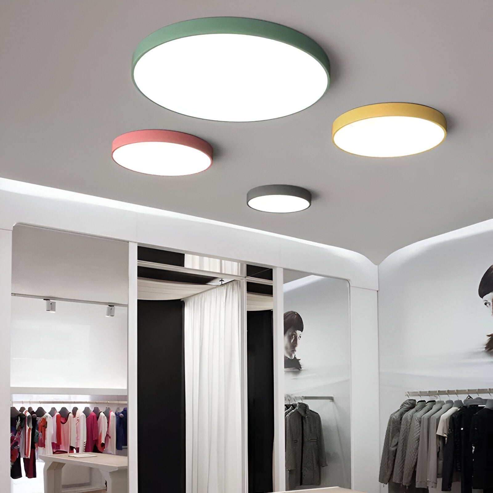 Modern Round Flush Mount Ceiling Light with Slim Frame