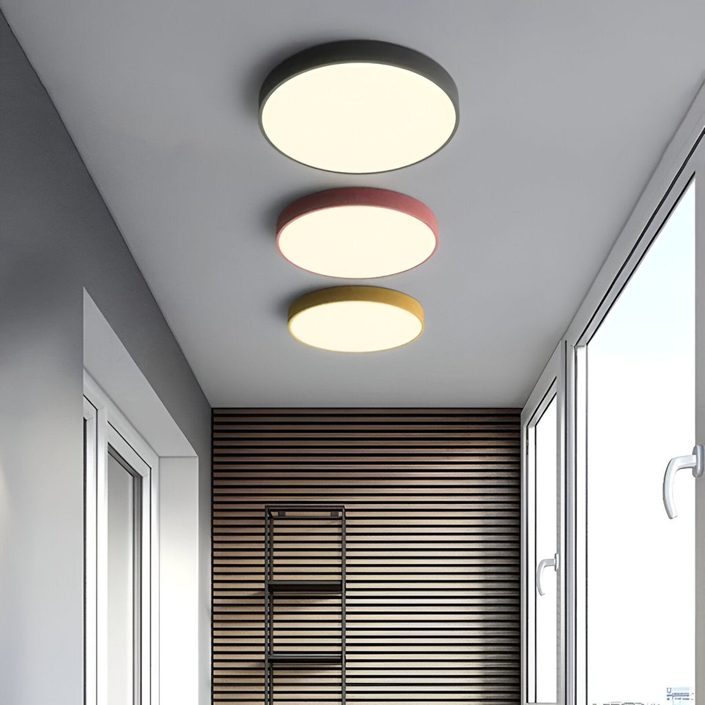 Modern Round Flush Mount Ceiling Light with Slim Frame