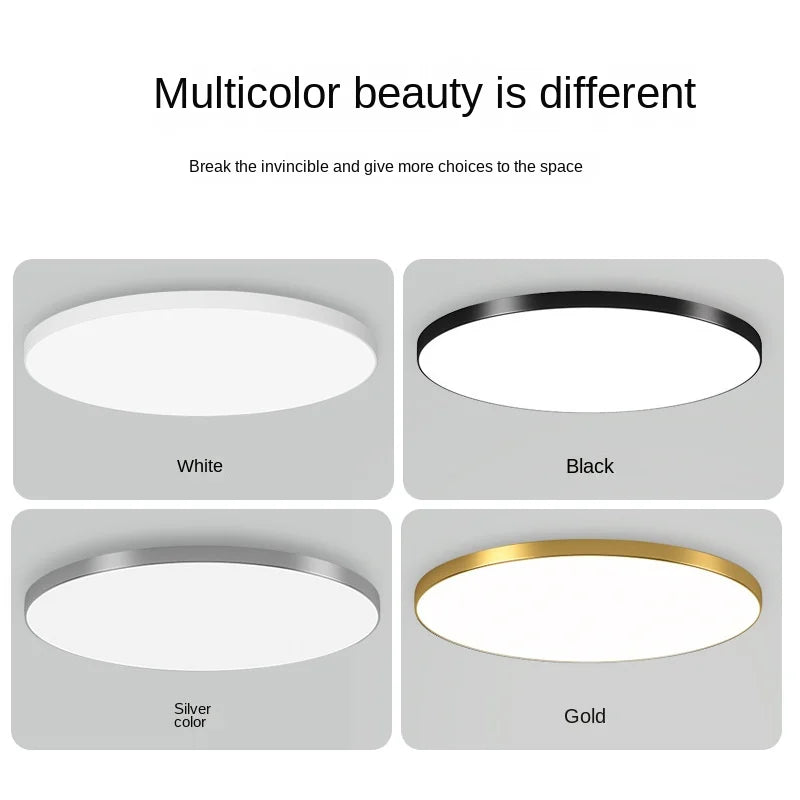 Modern Round Flush Mount LED Ceiling Light with Slim Profile