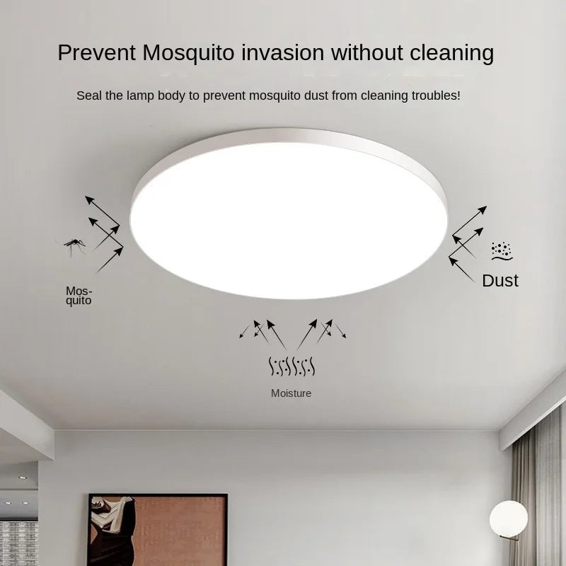 Modern Round Flush Mount LED Ceiling Light with Slim Profile
