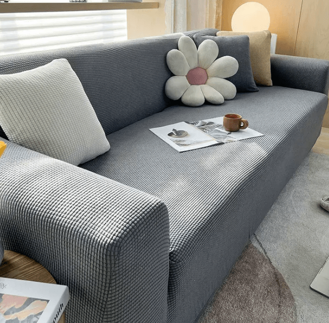 Non-Slip Jacquard Sofa Cover Stretch Couch Slipcover Machine Washable Pet-Friendly Furniture Protector for Living Room