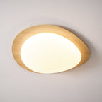 Modern Round Flush Mount Ceiling Light with Metal Rim