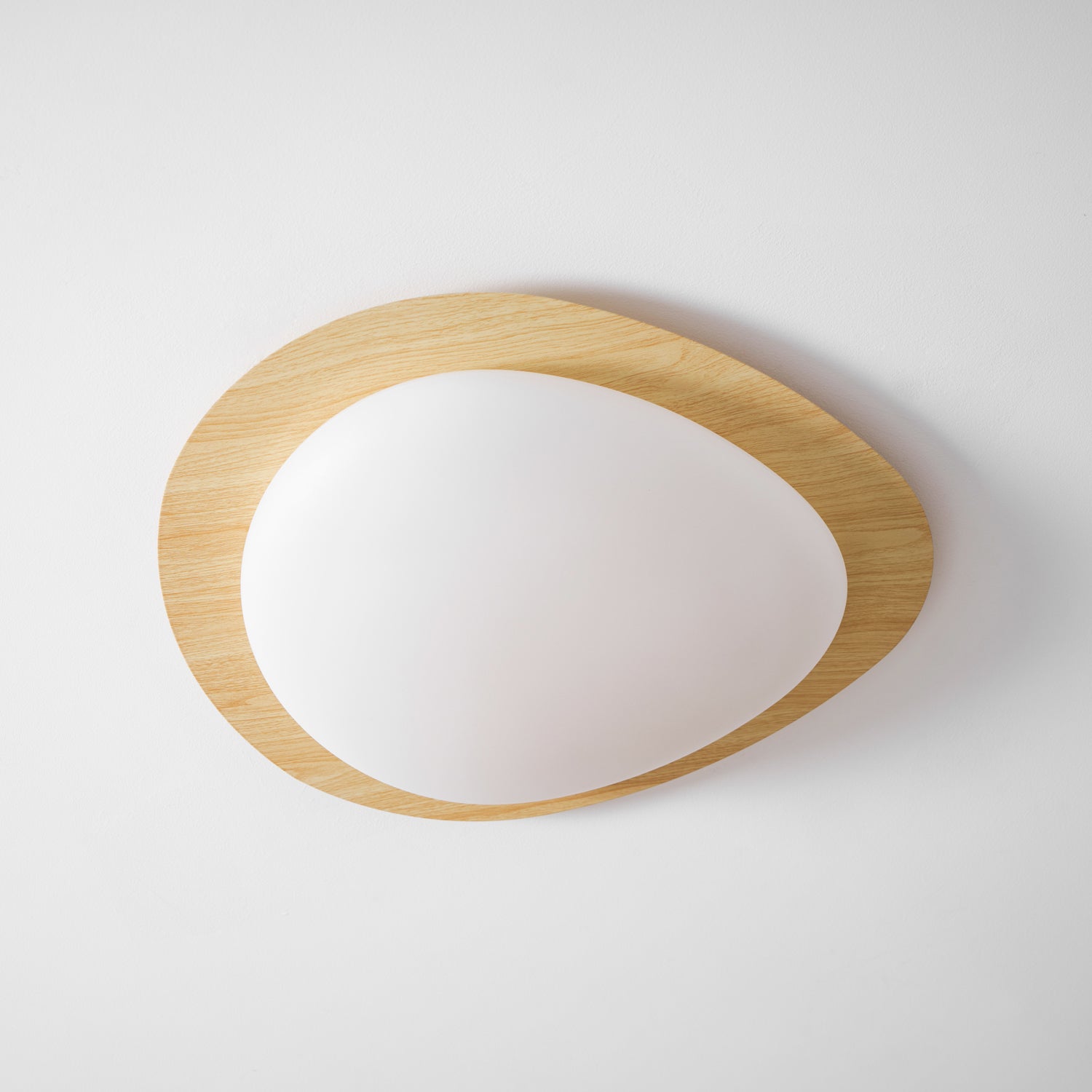 Modern Round Flush Mount Ceiling Light with Metal Rim