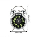 Loud Alarm Clock for Heavy Sleepers Retro Twin Bell Analog Alarm Clock Metal Case with Night Light Silent Quartz Non-Ticking