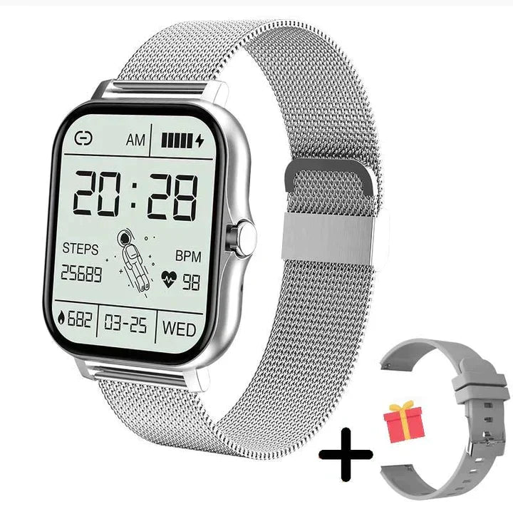 Smart Watch Fitness Tracker with Heart Rate and Sleep Monitor Step Counter Call and Message Notifications for iOS and Android