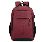 Waterproof Laptop Backpack with USB Charging Port Lightweight Men's Travel Backpack with Padded Laptop Compartment and Side Bottle Pockets