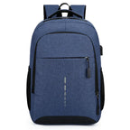 Waterproof Laptop Backpack with USB Charging Port Lightweight Men's Travel Backpack with Padded Laptop Compartment and Side Bottle Pockets