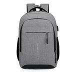 Waterproof Laptop Backpack with USB Charging Port Lightweight Men's Travel Backpack with Padded Laptop Compartment and Side Bottle Pockets