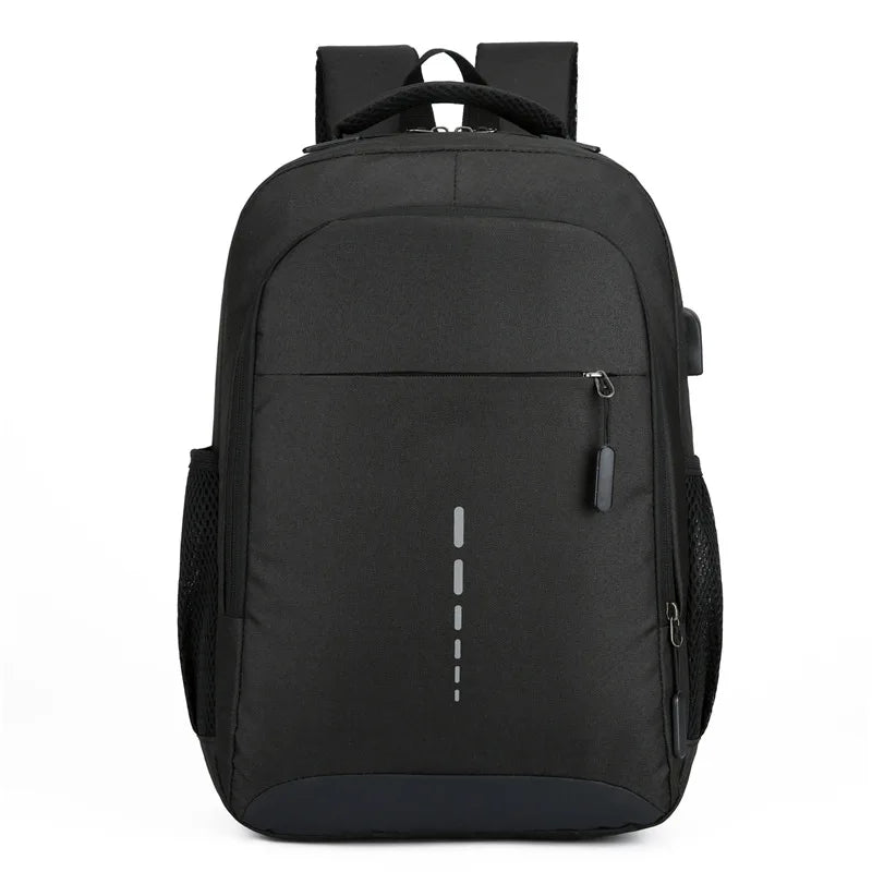 Waterproof Laptop Backpack with USB Charging Port Lightweight Men's Travel Backpack with Padded Laptop Compartment and Side Bottle Pockets