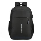 Waterproof Laptop Backpack with USB Charging Port Lightweight Men's Travel Backpack with Padded Laptop Compartment and Side Bottle Pockets