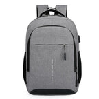 Waterproof Laptop Backpack with USB Charging Port Lightweight Men's Travel Backpack with Padded Laptop Compartment and Side Bottle Pockets