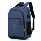 Waterproof Laptop Backpack with USB Charging Port Lightweight Men's Travel Backpack with Padded Laptop Compartment and Side Bottle Pockets