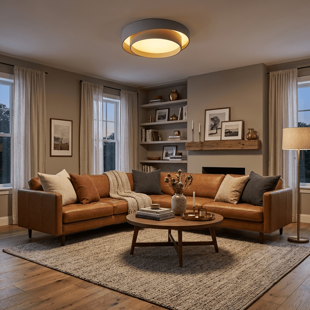 Modern Layered Round Flush Mount Ceiling Light