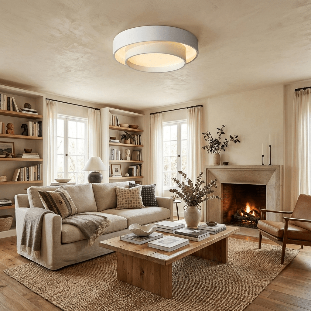 Modern Layered Round Flush Mount Ceiling Light