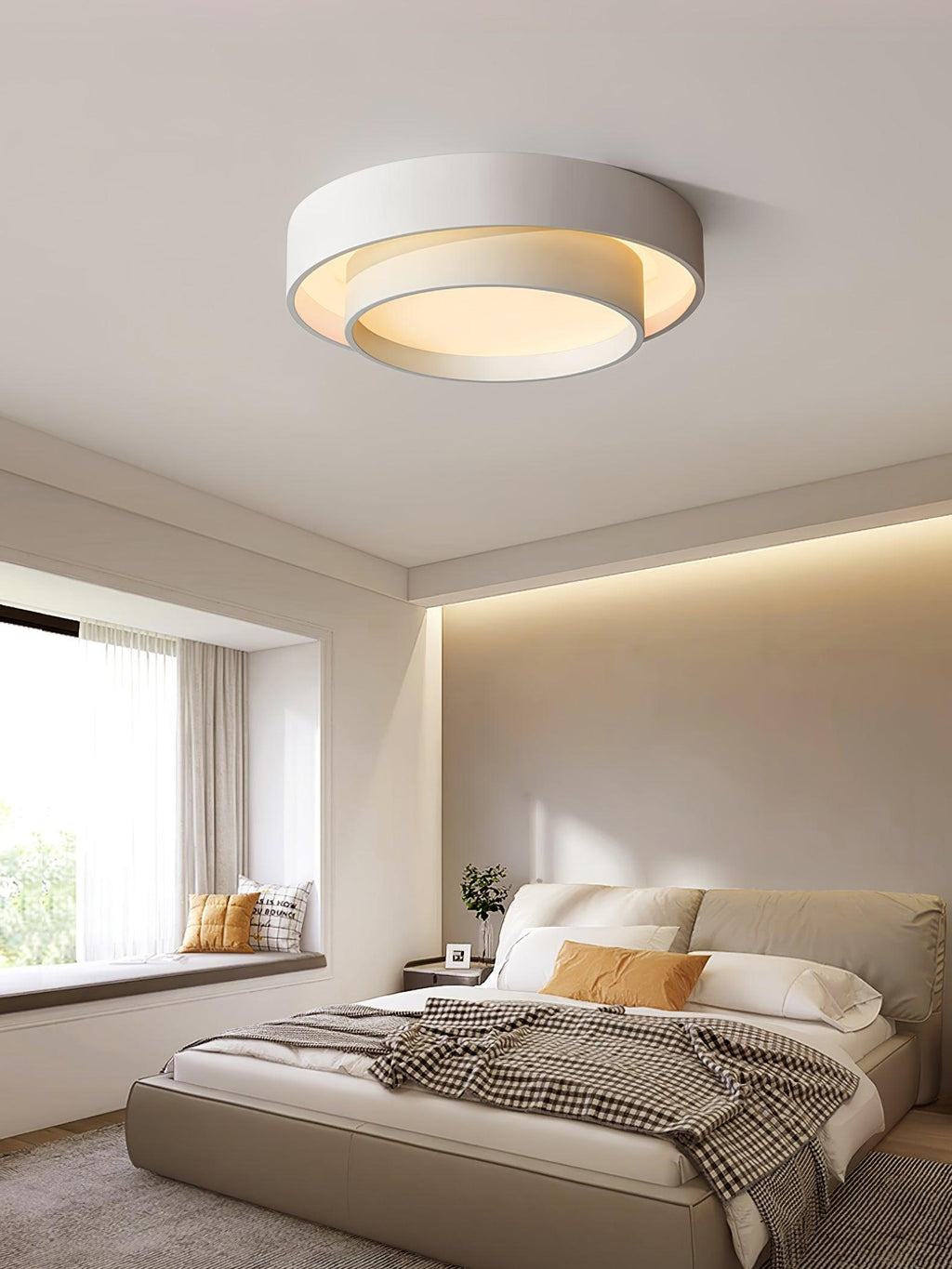 Modern Layered Round Flush Mount Ceiling Light