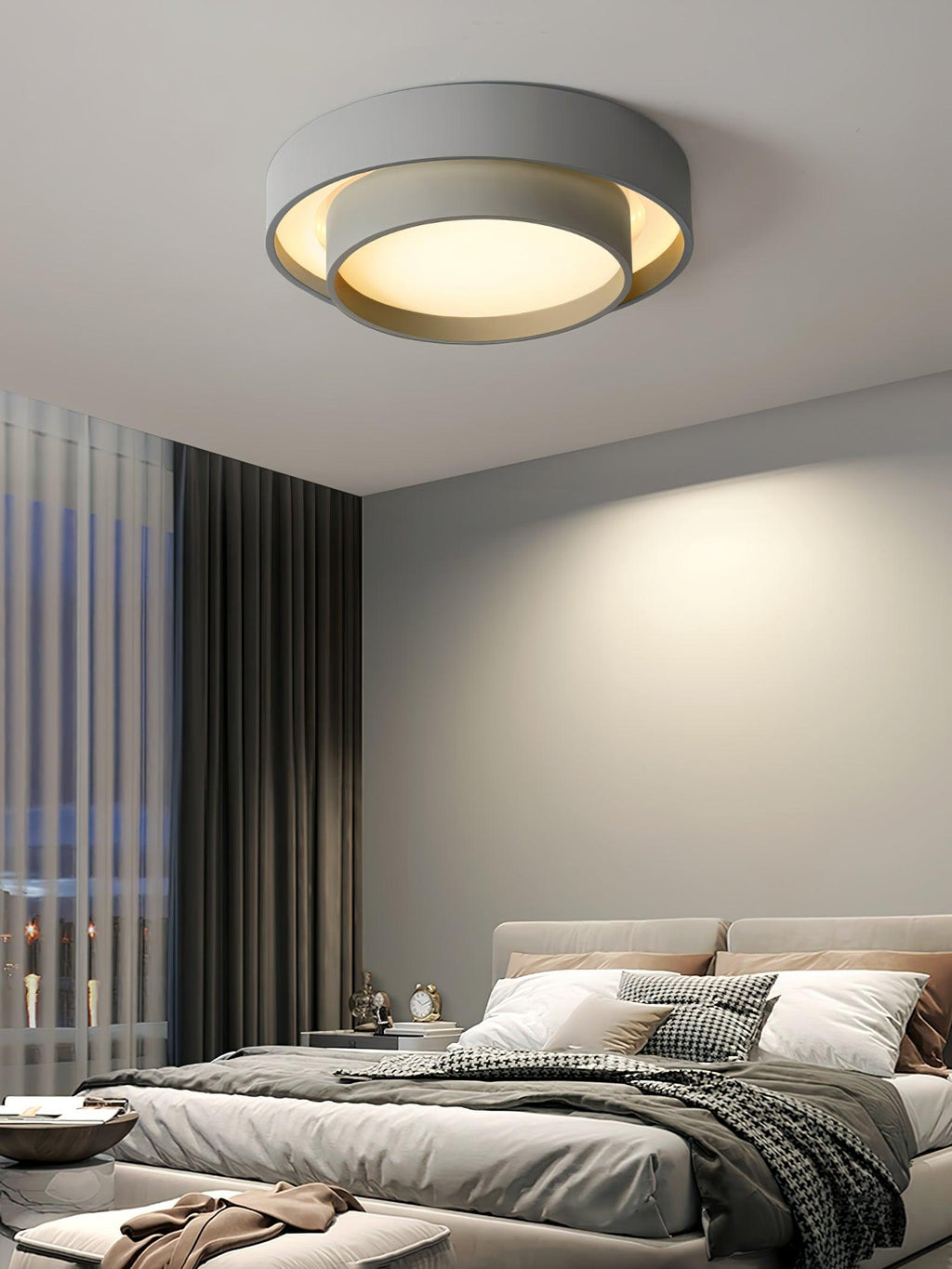 Modern Layered Round Flush Mount Ceiling Light