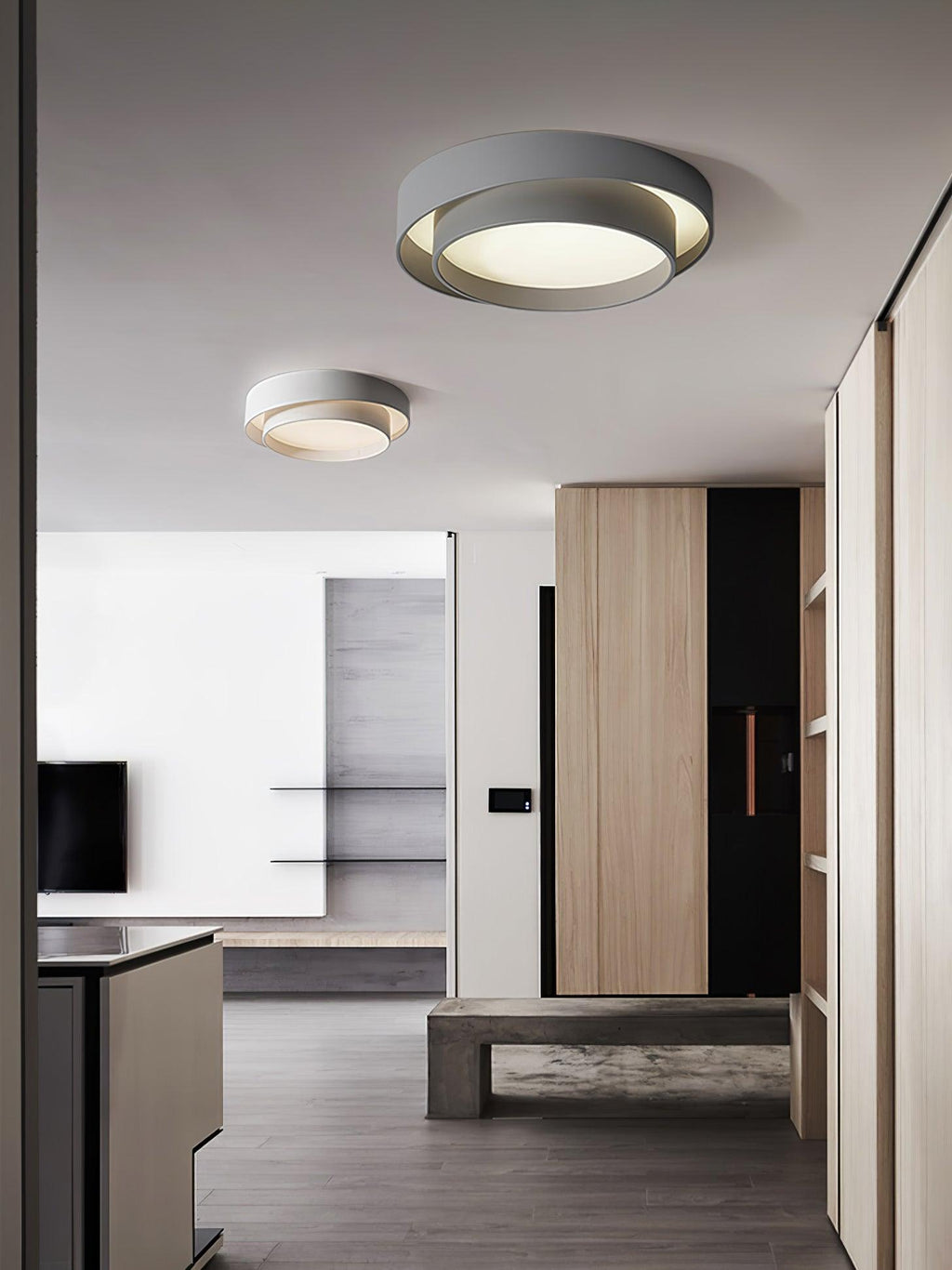 Modern Layered Round Flush Mount Ceiling Light