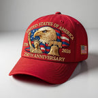 Patriotic Baseball Cap Embroidered Eagle and Flag Anniversary Veterans Hat Adjustable Strap Cotton Blend Dad Hat for Men