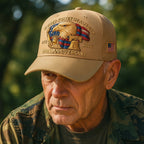 Patriotic Baseball Cap Embroidered Eagle and Flag Anniversary Veterans Hat Adjustable Strap Cotton Blend Dad Hat for Men