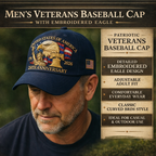 Patriotic Baseball Cap Embroidered Eagle and Flag Anniversary Veterans Hat Adjustable Strap Cotton Blend Dad Hat for Men