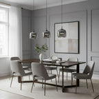 Vintage Glass Pendant Light for Dining Room with Dimmable LED Light