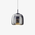 Vintage Glass Pendant Light for Dining Room with Dimmable LED Light