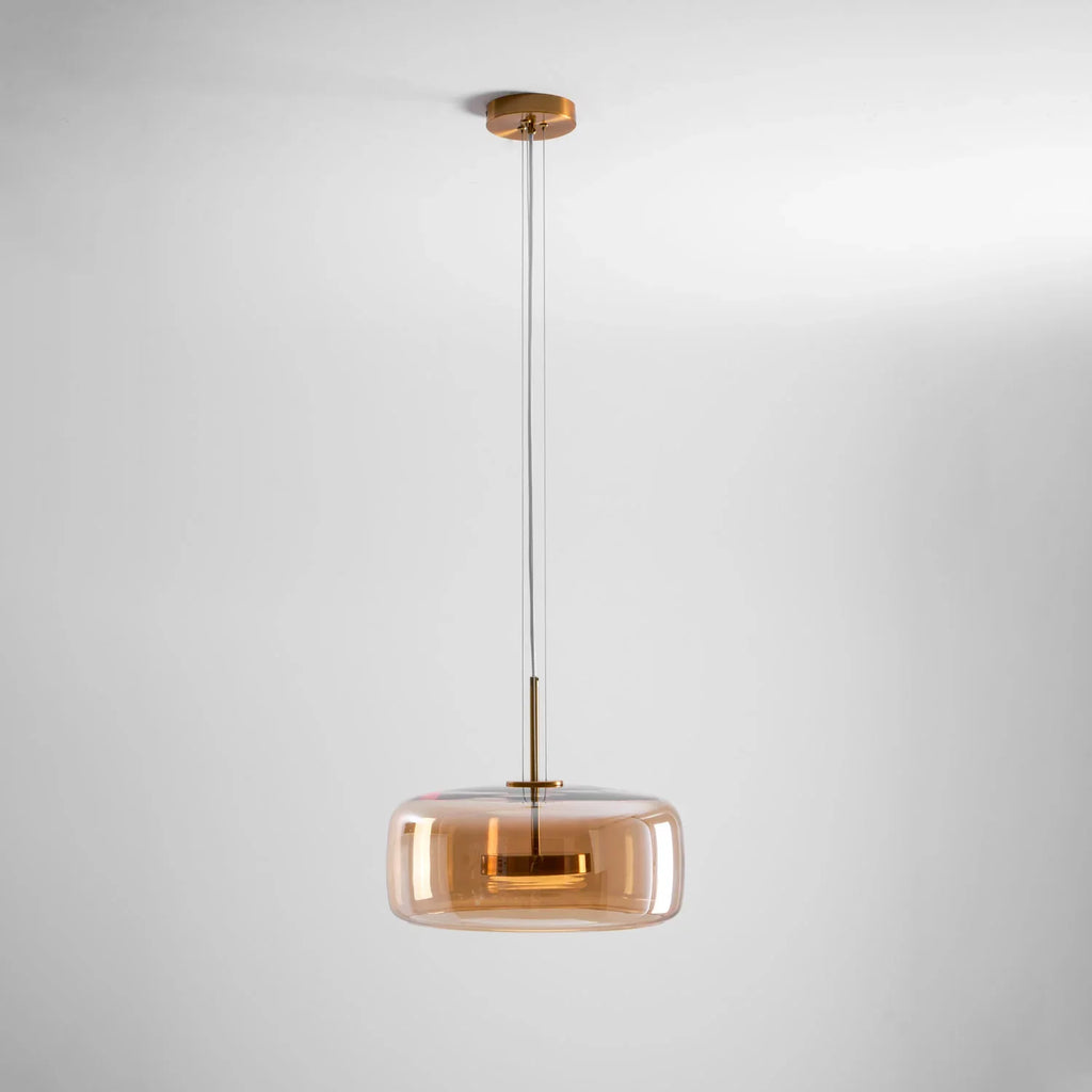 Vintage Glass Pendant Light for Dining Room with Dimmable LED Light