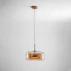 Vintage Glass Pendant Light for Dining Room with Dimmable LED Light