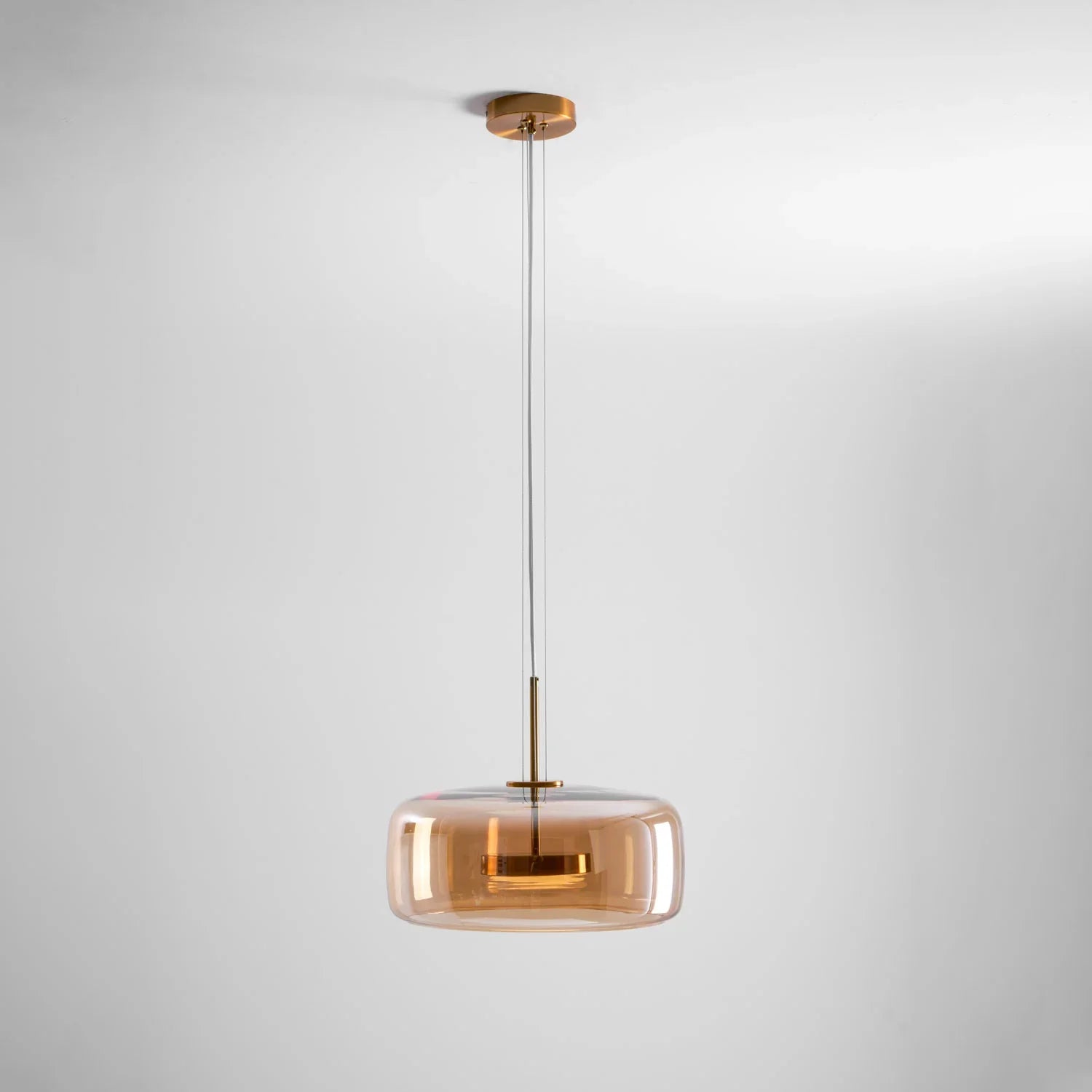 Vintage Glass Pendant Light for Dining Room with Dimmable LED Light