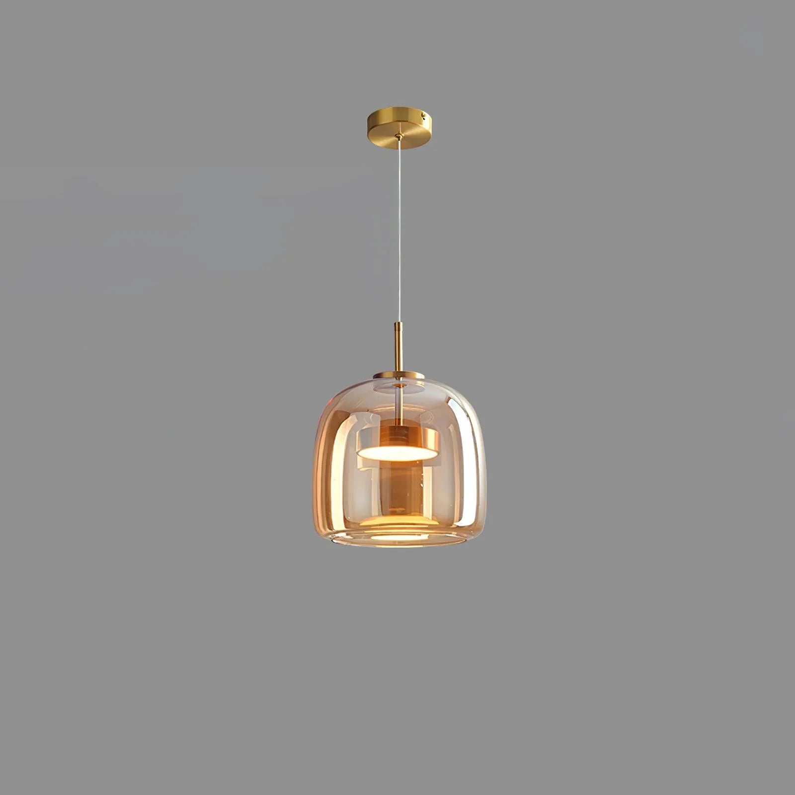 Vintage Glass Pendant Light for Dining Room with Dimmable LED Light