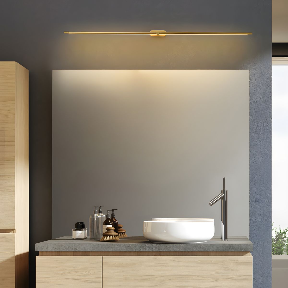 Linear Aluminum Wall Sconce LED Light for Mirror
