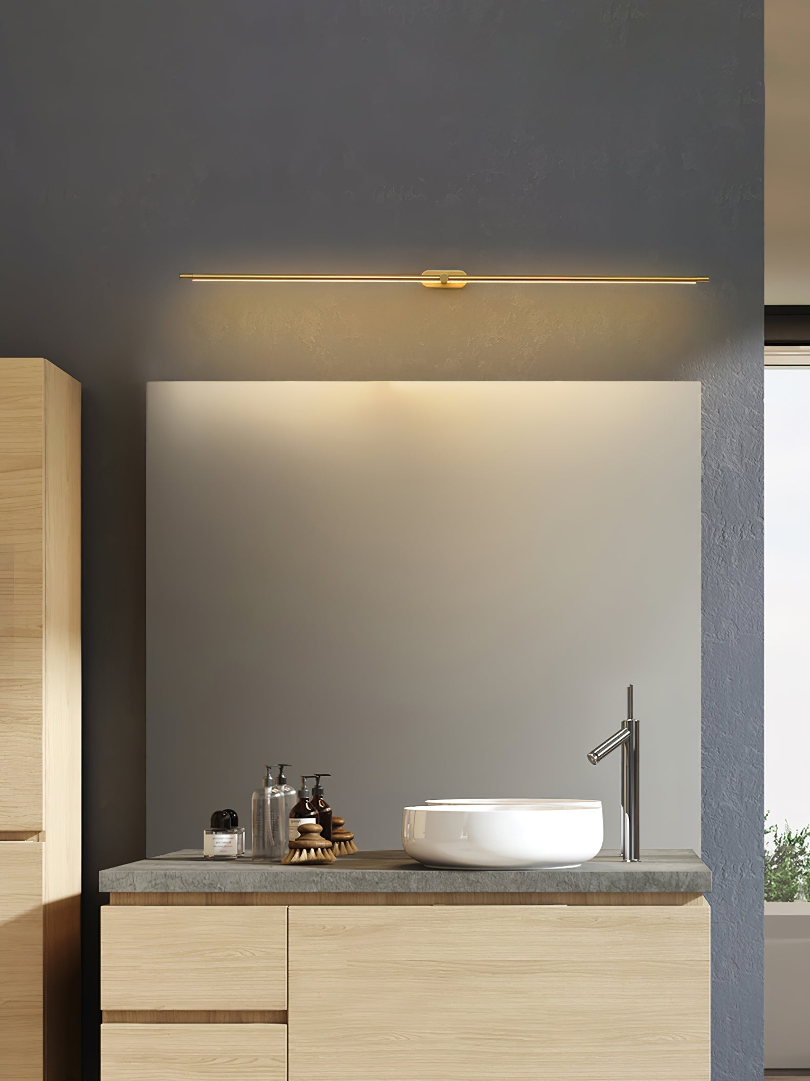 Linear Aluminum Wall Sconce LED Light for Mirror