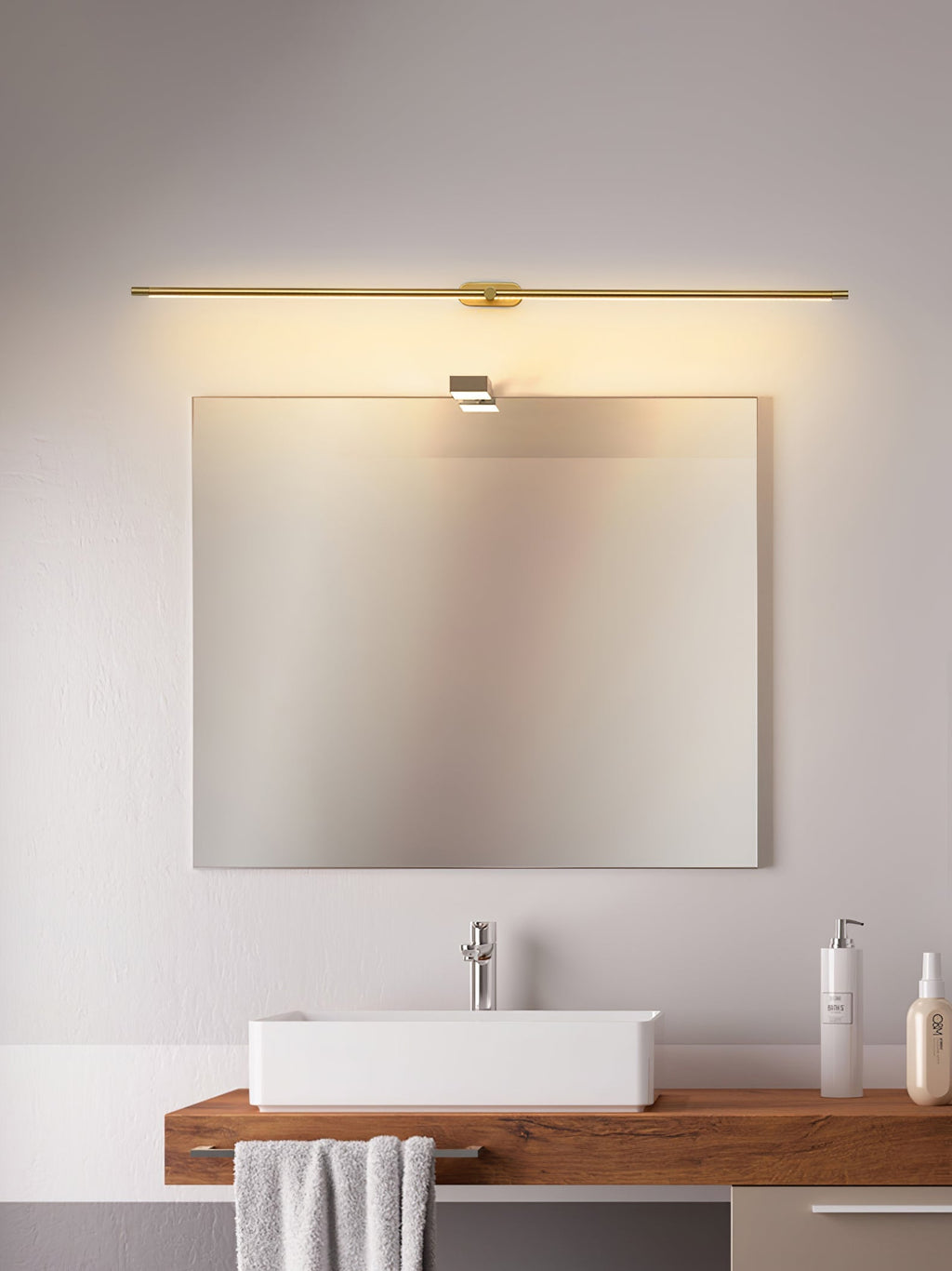 Linear Aluminum Wall Sconce LED Light for Mirror