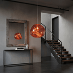 Modern Lava Crackle Glass Globe Pendant Light