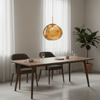 Modern Lava Crackle Glass Globe Pendant Light