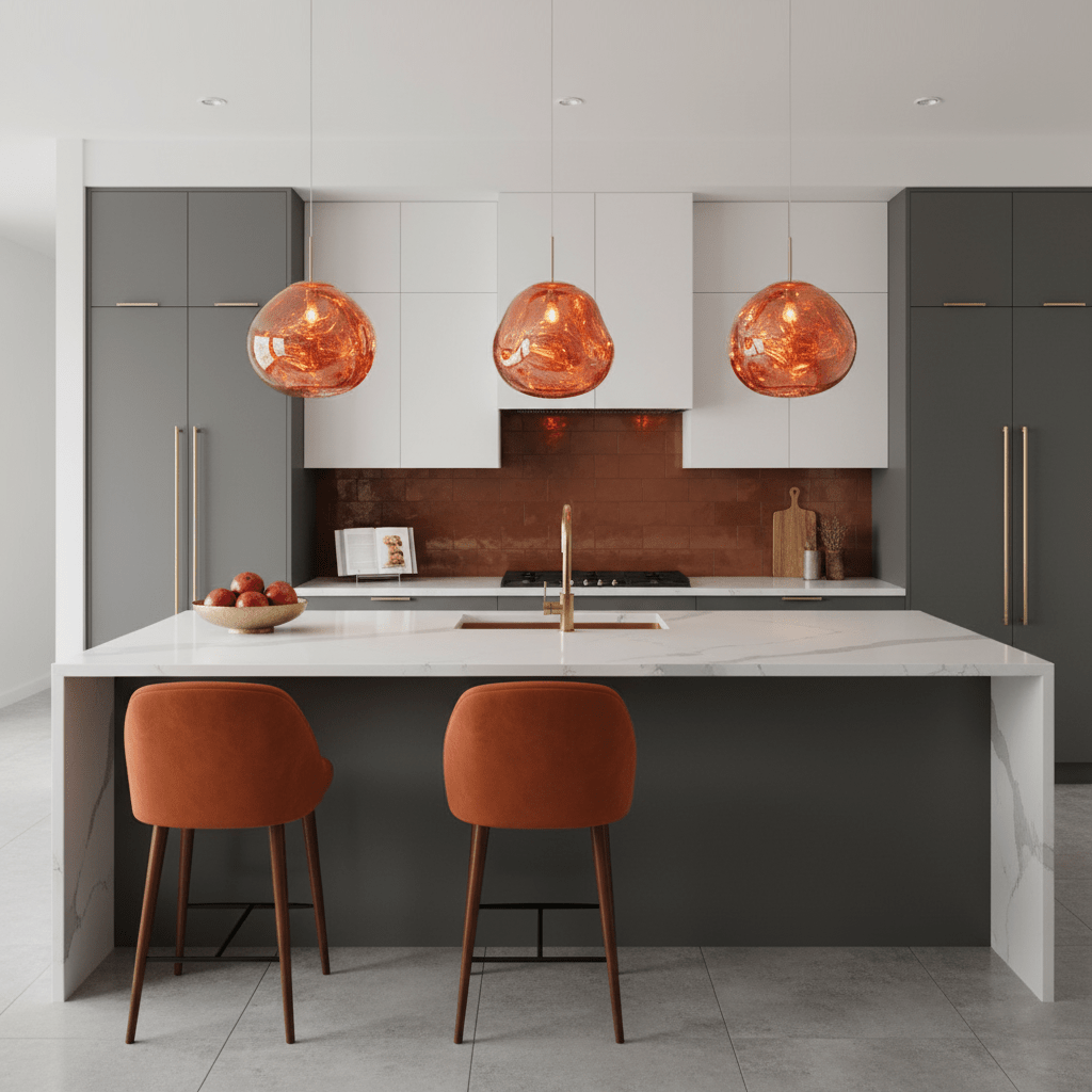 Modern Lava Crackle Glass Globe Pendant Light