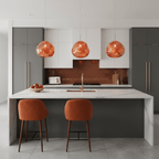 Modern Lava Crackle Glass Globe Pendant Light