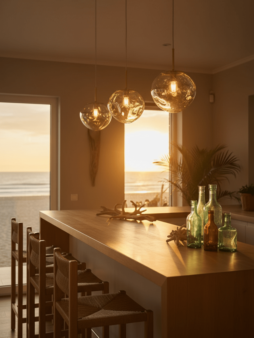 Modern Lava Crackle Glass Globe Pendant Light