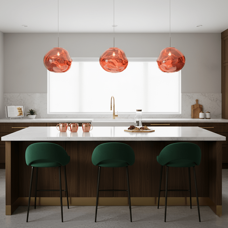 Modern Lava Crackle Glass Globe Pendant Light
