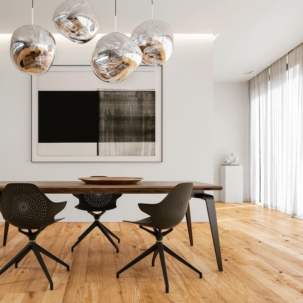 Modern Lava Crackle Glass Globe Pendant Light