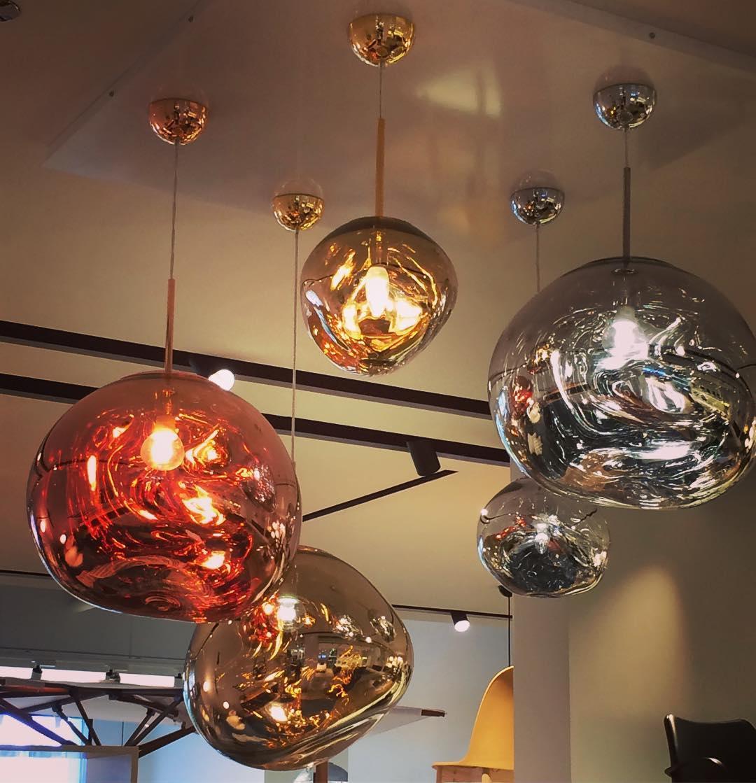 Modern Lava Crackle Glass Globe Pendant Light